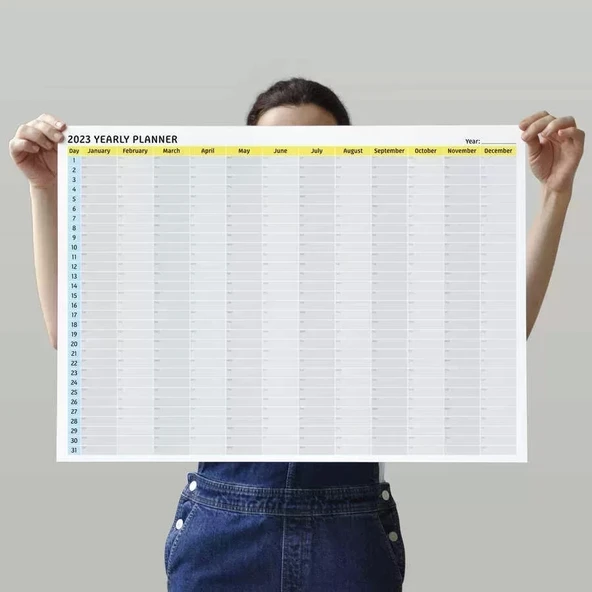 2026 Yıllık Planlayıcı Duvar Takvimi, Sade, Modern, Fonksiyonel Tasarım - 3