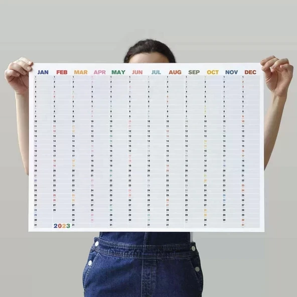 2026 Yıllık Planlayıcı Duvar Takvimi, Rengarenk Aylar - Resim 3