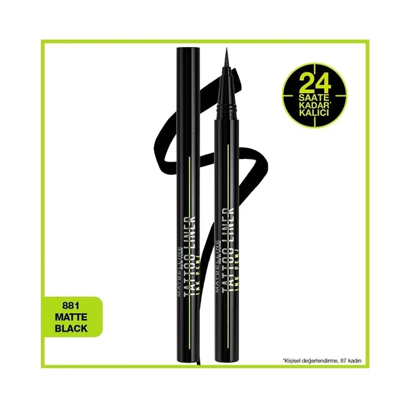 Maybellıne Tattoo Lıner Likid Eyeliner 881 Matte Siyah