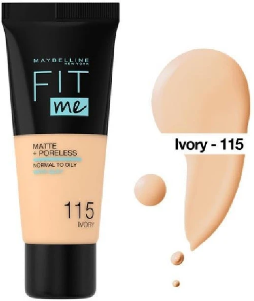 Maybellıne Fıt Me Matte Poreless Fondöten 115 Ivory ürün görseli