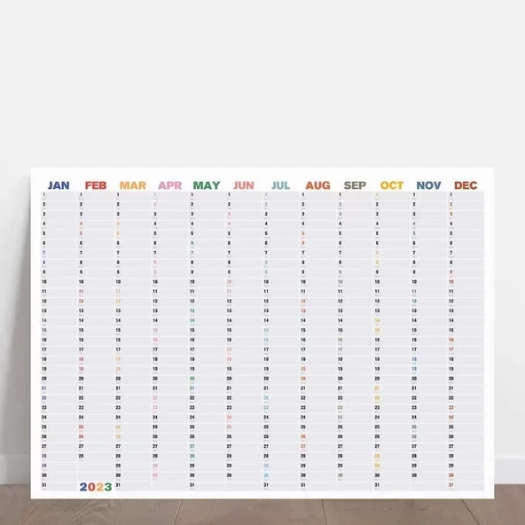 2026 Yıllık Planlayıcı Duvar Takvimi, Rengarenk Aylar - Resim 2