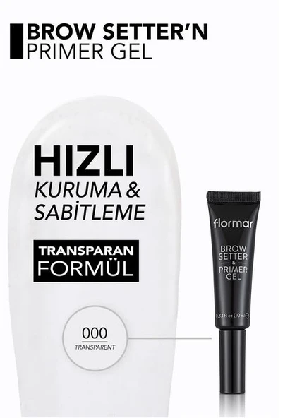 Flormar Brow Setter Prımer Gel Şeffaf Kaş Sabitleyici Baz 10 Ml