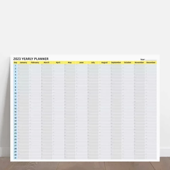 2026 Yıllık Planlayıcı Duvar Takvimi, Sade, Modern, Fonksiyonel Tasarım - 2
