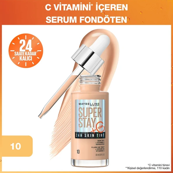 Maybellıne Super Stay 24H Skın Tınt Fondöten 10 ürün görseli 1