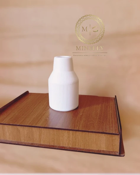 Minelly Dingin Çizgilerle Minimal Vazo - 3
