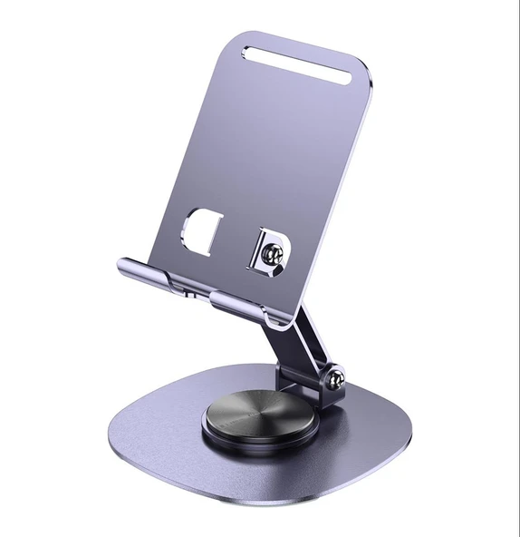 FitPlus K72 Metal 360 Döner Katlanır Masaüstü Telefon ve Tablet Standı - 1