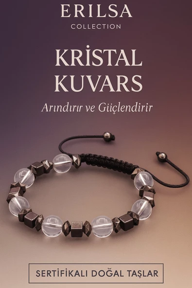 Sertifikalı Kristal Kuvars Taşı Bileklik – Arındırıcı ve Güçlendirici Doğal Taş ürün görseli