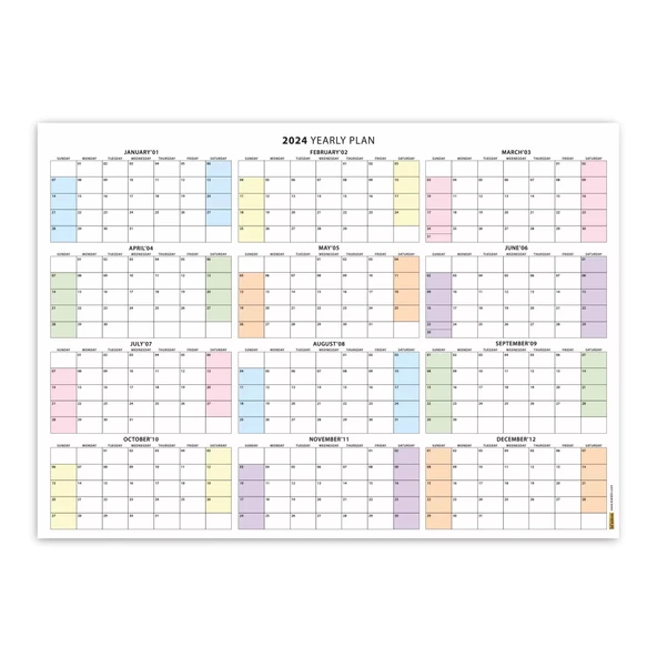 Amerikan Standardı 2026 Yıllık Planlayıcı Takvim, Pazar Başlangıç 2026 Takvim - Resim 6