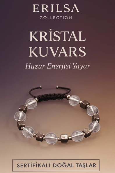 Sertifikalı Kristal Kuvars Taşı Bileklik – Huzur Enerjisi Yayan Doğal Taş ürün görseli