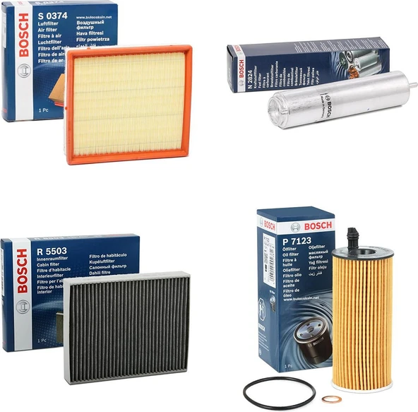 Bmw 1.16D F20/F21 2012 - 2015 Bosch 4'lü Filtre Bakım Seti ürün görseli