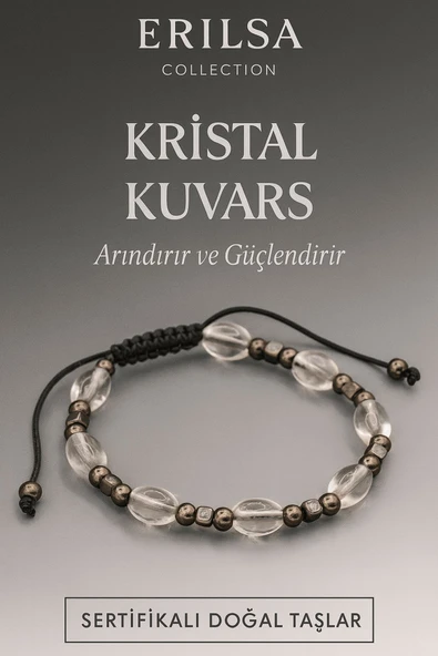 Sertifikalı Kristal Kuvars Doğal Taş Bileklik – Arındırır ve Güçlendirir ürün görseli
