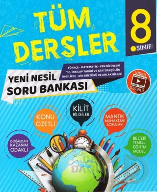 EVRENSEL /   8.SINIF TÜM DERSLER SORU BANKASI ürün görseli