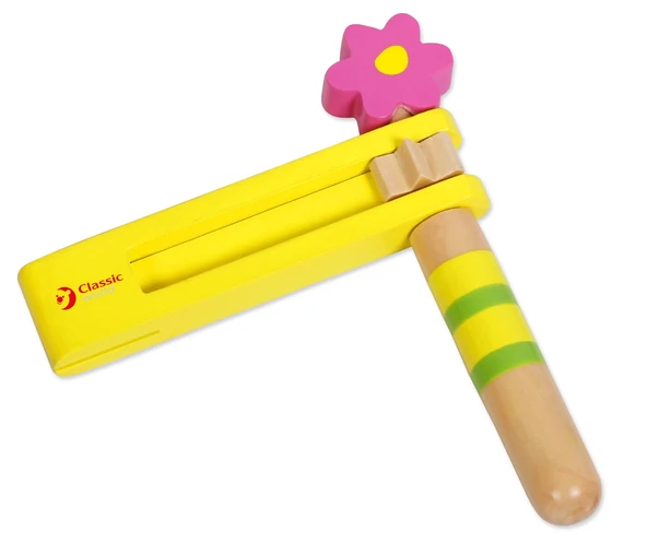Classic World Sarı Ahşap Kastanet-Şak Şak - 1