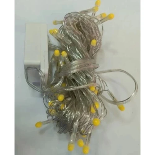 10m 100 Led Damla Uçlu Led Işık Beyaz Işık Şeffaf Kablo