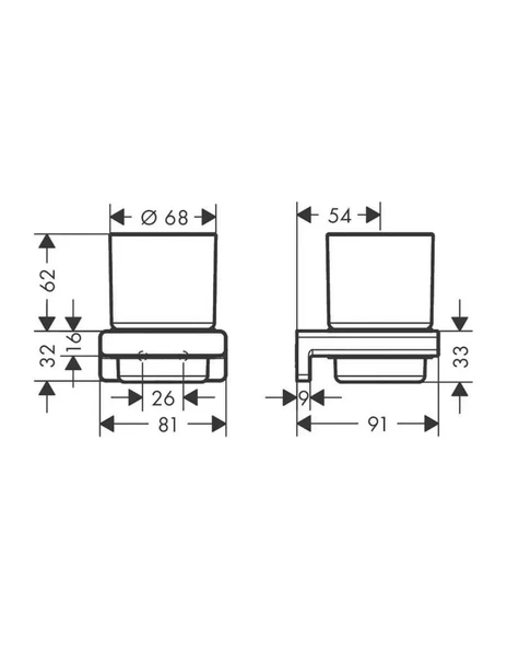 Hansgrohe AddStoris Diş Fırçalık Krom - 2