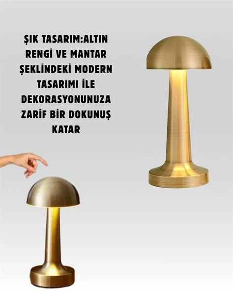 %100 Kademeli Ayarlanabilir Işık – USB Şarjlı Masa Lambası - 3