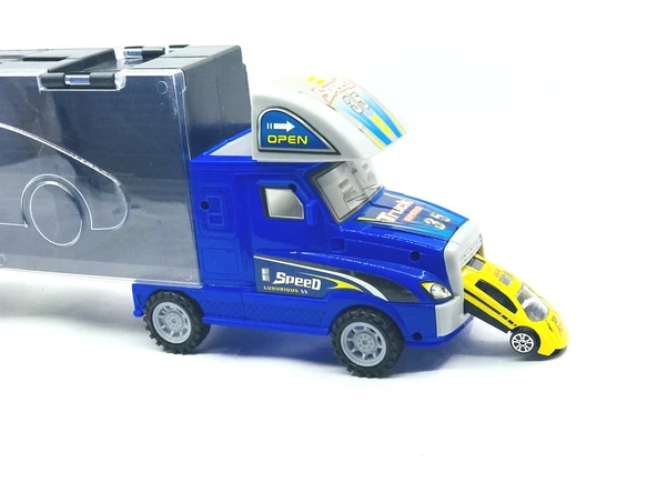 Taşınabilir Die Cast Metal Araçlı Kaydıraklı Tır - 4