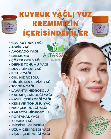 %100 Doğal Kuyruk Yağlı Yüz Kremi - 3