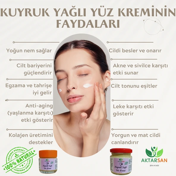 %100 Doğal Kuyruk Yağlı Yüz Kremi - 8
