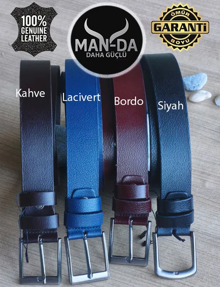 Manda Derisi Kemer (Siyah) - Resim 6