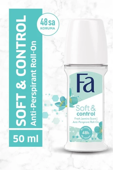 Fa Soft Control Roll-On 50 ml Yasemin Kadın – Taze Ferahlık, 48 Saat Koruma ürün görseli 1