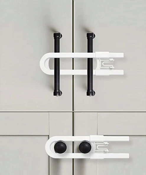 Çocuk Koruma Kilidi - Slide Dolap Çekmece Kilidi Sürgülü Kilit - 2