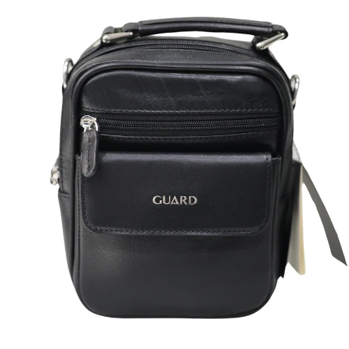 Guard Mini Siyah Kristal Hakiki Deri El Çantası Erkek P1691 ürün görseli