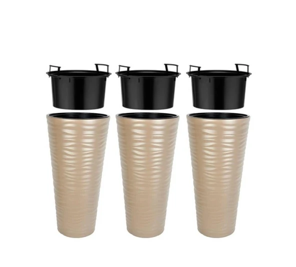 Omnipazar SO-KVT2 Kumsal Vazo Saksı Takımı 85 Litre Mocha 3 Adet ürün görseli