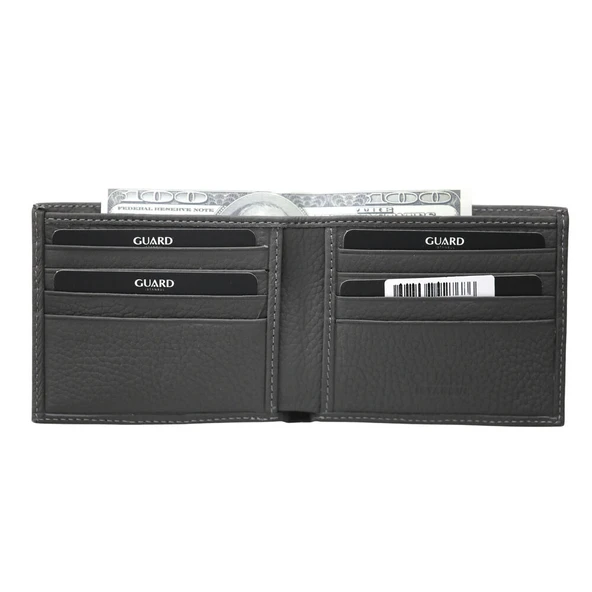 Guard Antrasit guti Mat Klasik Hakiki Deri Erkek Cüzdanı P171 - Resim 2