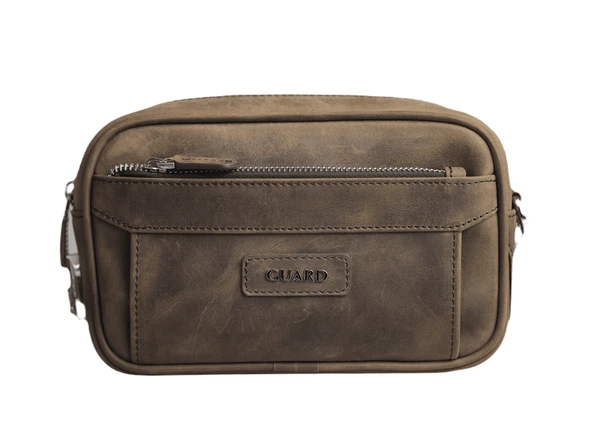 Guard Kahve Crazy Hakiki Deri Şifreli El Çantası Erkek / Kadın P1692 ürün görseli