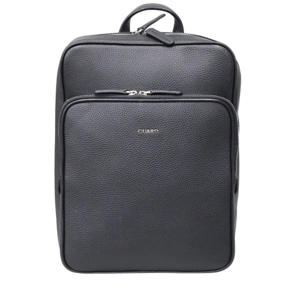 Guard Siyah Yatay Hakiki Deri Sırt Çantası Erkek P1928 ürün görseli