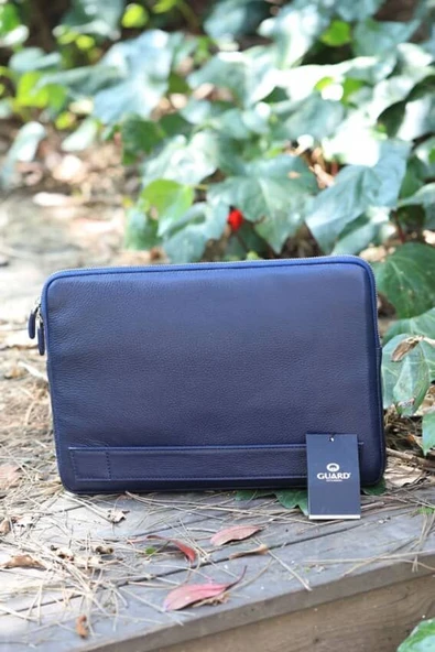 Guard Lacivert Hakiki Deri Clutch Çanta Erkek / Kadın P1806 - 2
