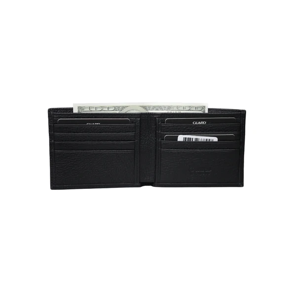 Guard Siyah Klasik Hakiki Deri Erkek Cüzdanı P171 - Resim 2