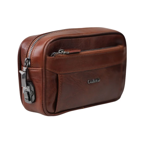 Guard Kristal Taba Hakiki Deri Şifreli El Çantası Erkek / Kadın P1692 - Resim 2