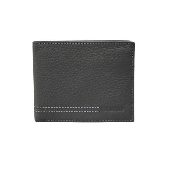 Guard Antrasit guti Mat Klasik Hakiki Deri Erkek Cüzdanı P171 ürün görseli 1