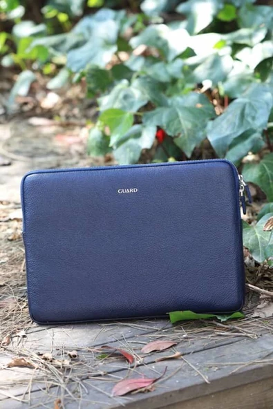 Guard Lacivert Hakiki Deri Clutch Çanta Erkek / Kadın P1806 - 1