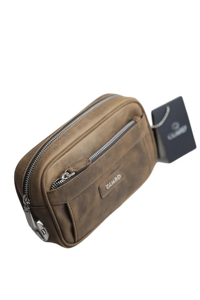 Guard Kahve Crazy Hakiki Deri Şifreli El Çantası Erkek / Kadın P1692 - Resim 3