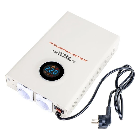 Powermaster SLIM-2000 Otomatik 2000 Watt Kombi Voltaj Regülatörü