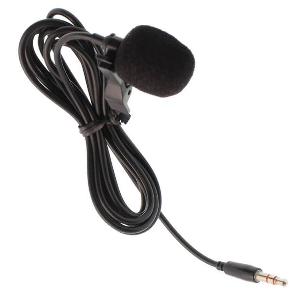 Hello HL-5344 Siyah 3.5 Mm 3 Boğumlu AUX Kablolu Yaka Ve Youtuber Mikrofonu
