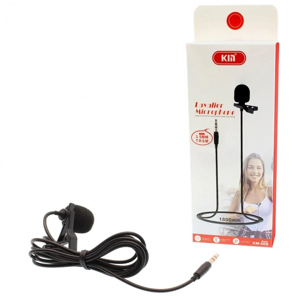 Hello HL-5344 Siyah 3.5 Mm 3 Boğumlu AUX Kablolu Yaka Ve Youtuber Mikrofonu - 2