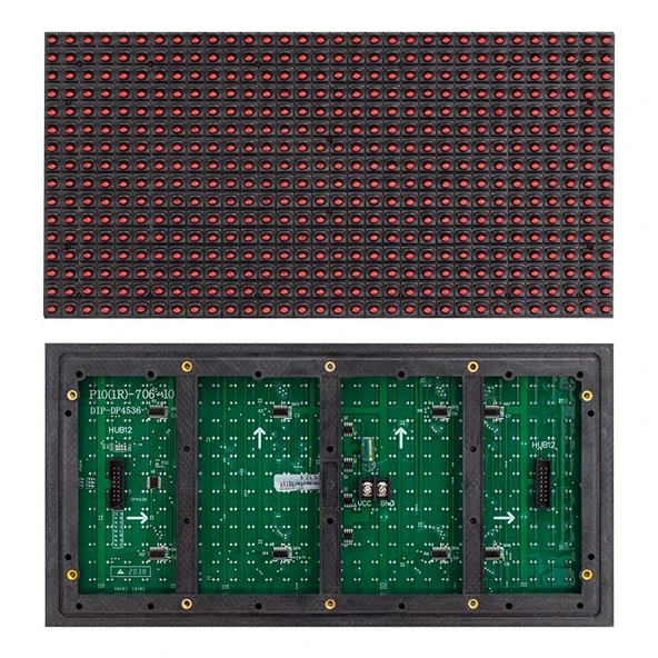 P10 Dip Led Panel 16X32 Cm Kırmızı Dış Mekan - 2