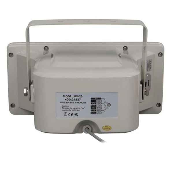 Magicvoice MV-29 13 CM 30 Watt Komütatörlü Hat Trafolu Gri Horn Sütun Hoparlör (Tekli Paket) - 4