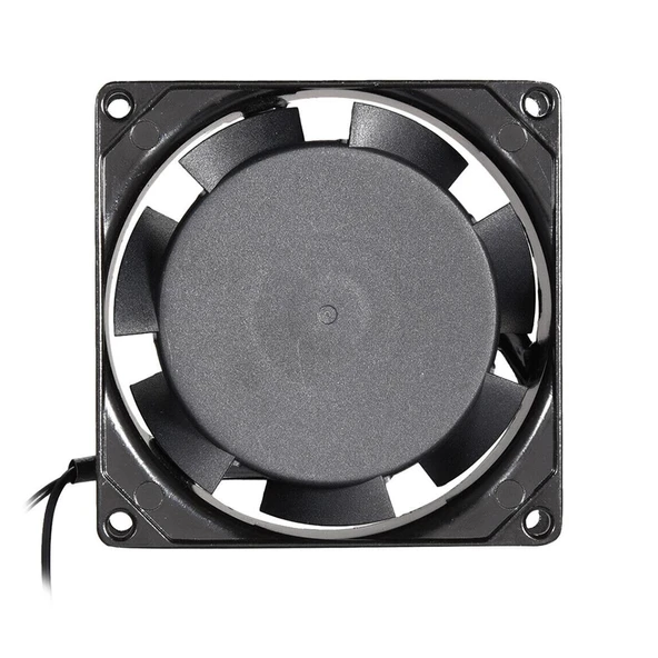 Powermaster PM-21375 80X80x25mm 8X8 Metal Kasa Plastik Pervane AC220 Volt Fan