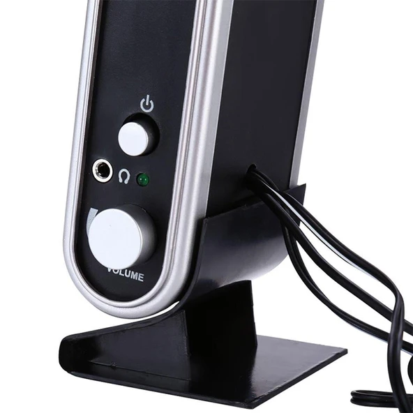 Magicvoice HY-218 1+1 USB İnce Tasarım Siyah Hoparlör - Speaker - 2