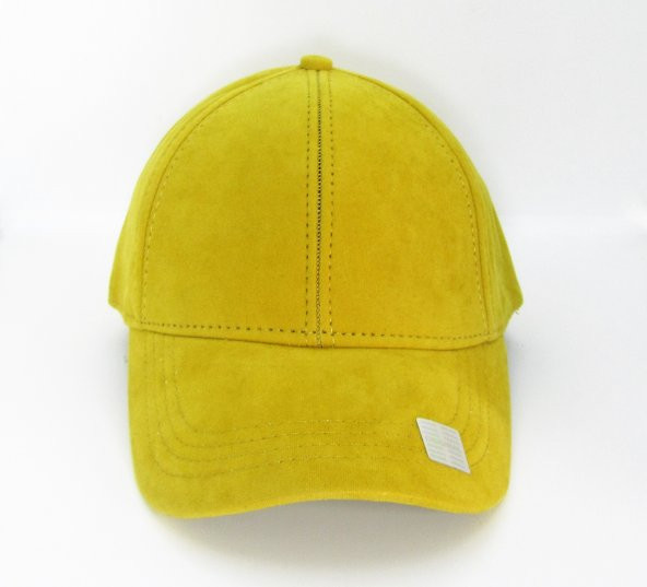 salarticaret Süet Kep Sarı Şapka Arkadan Ayarlanabilir