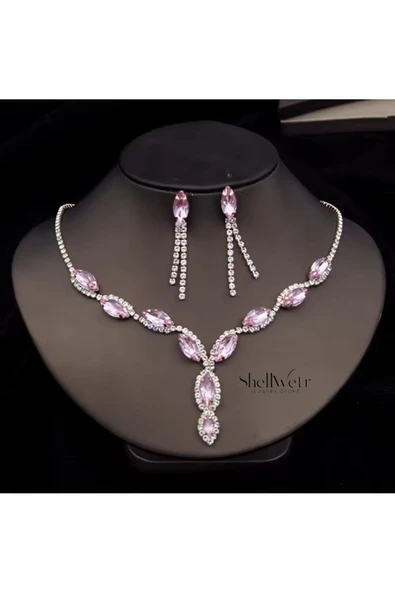 Elegant Set Sevgililer günü , annenize verilecek en güzel takı seti hediye - 1