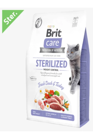 Brit Care Ördekli Kısırlaştrırılmış Yetişkin Kedi Maması 7 Kg. ürün görseli 1