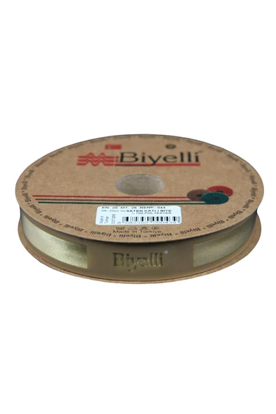 Biye Saten Katlı 044 Yağ Rengi 2 cm 25 Metre %100 Polyester ürün görseli