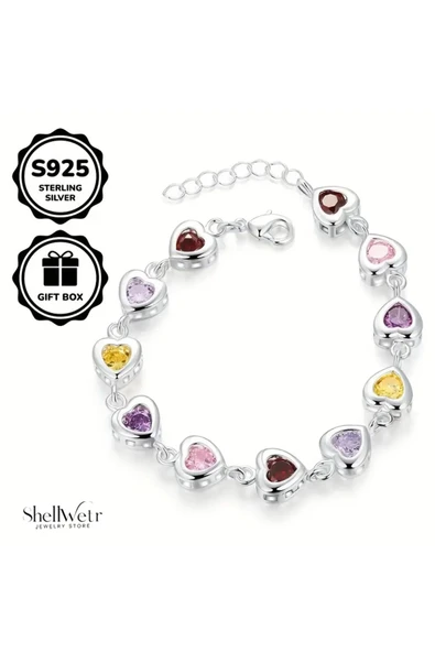 Love Sparkle 925 Ayar Gümüş Bileklik Sevgililer günü , annenize verilecek en güzel gümüş hediyesi - 3