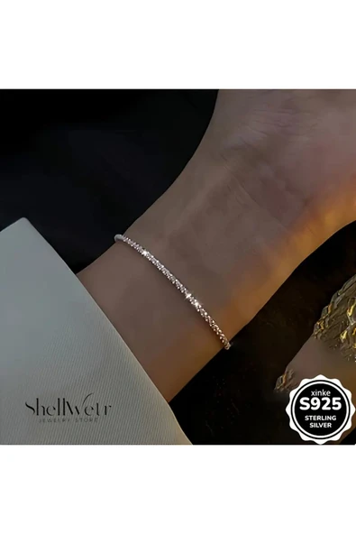 Seremoni 925 Ayar Gümüş Bileklik Sevgilinize ve annenize verilecek en güzel gümüş hediyesi - 3